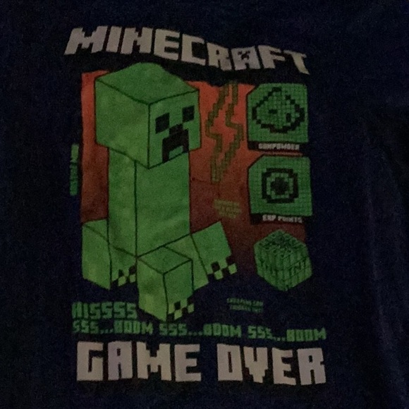 minecraft Other - Kids Creeper T-Shirt - Green & Black